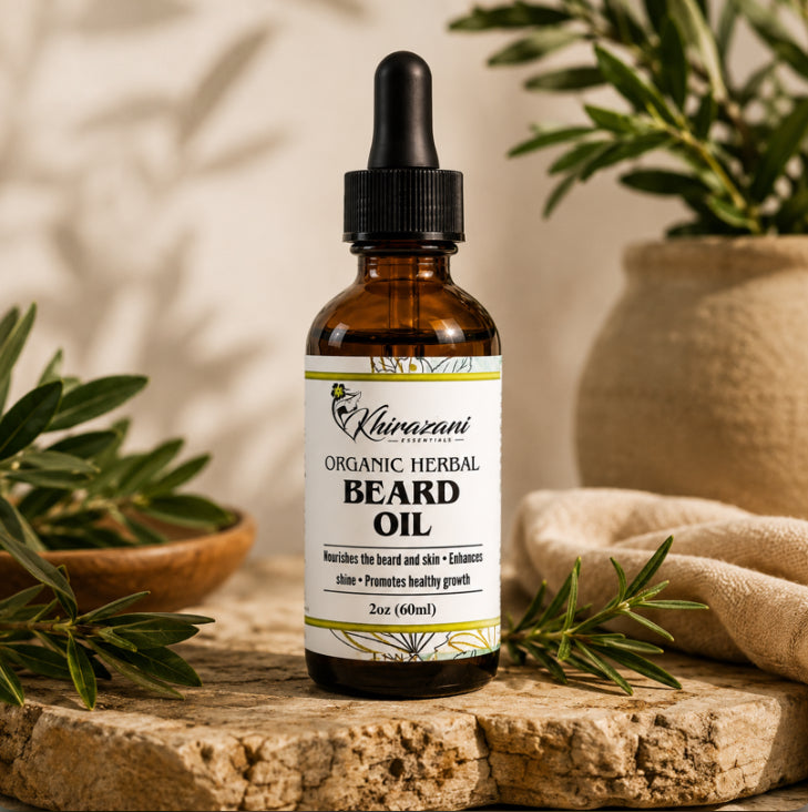 Organic Herbal Beard Oil – Soften, Nourish & Promote Growth | Khirazani Essentials